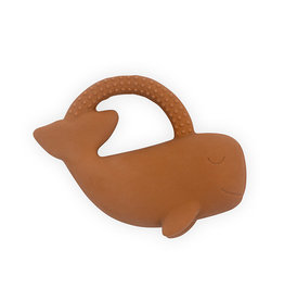 Jollein Bijtring Whale - Caramel - 100% natuurlijk rubber