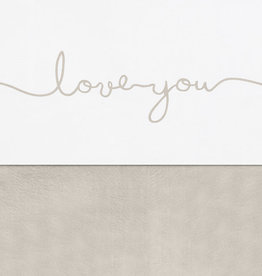 Jollein Laken Wieg 75x100cm - Love you - Nougat