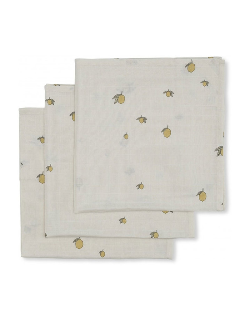 Konges Sløjd 3 pack Hydrofiele doek lemon