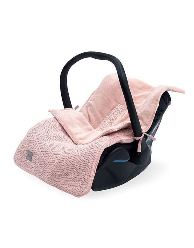 Jollein Voetenzak voor Autostoel & Kinderwagen - River Knit - Pale Pink