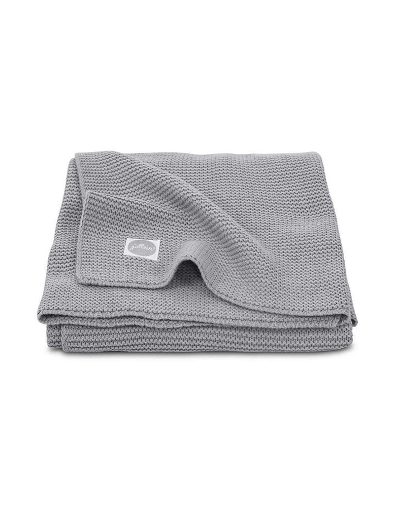 Jollein Ledikant Deken Basic Knit 100x150cm - Stone Grey