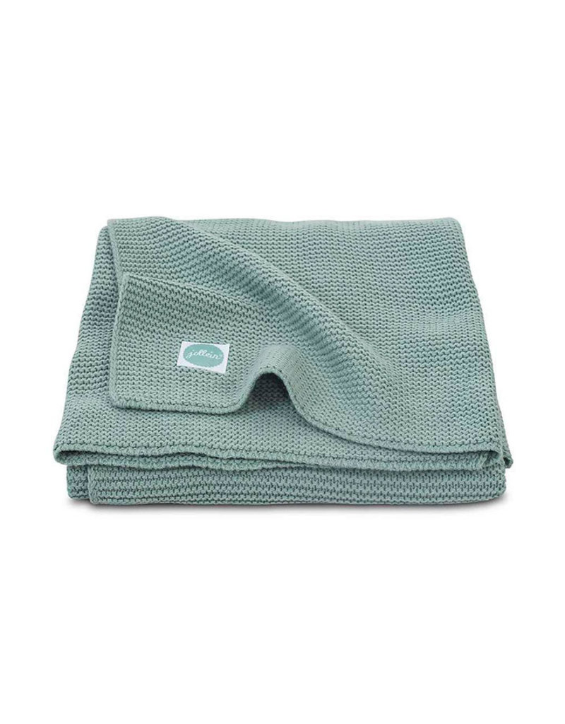 Jollein Wieg Deken Basic Knit 75x100cm - Forest Green