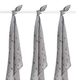 Jollein Hydrofiel Multidoek Spot 70x70cm - Storm Grey - 3 Stuks