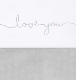Jollein Laken Ledikant 120x150cm - Love you - Grey
