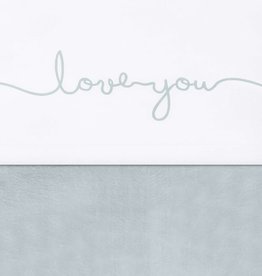 Jollein Laken Ledikant 120x150cm - Love you - Stone Green