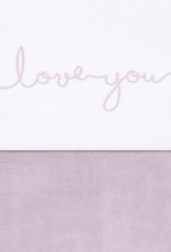 Jollein Laken Ledikant 120x150cm - Love you - Vintage Pink