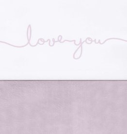 Jollein Laken Ledikant 120x150cm - Love you - Vintage Pink