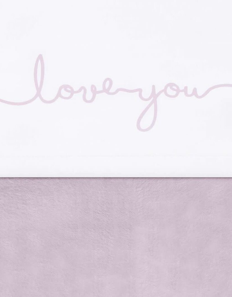 Jollein Laken Ledikant 120x150cm - Love you - Vintage Pink