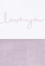 Jollein Laken Wieg 75x100cm - Love you - Vintage Pink
