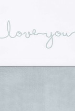 Jollein Laken Wieg 75x100cm - Love you - Stone Green