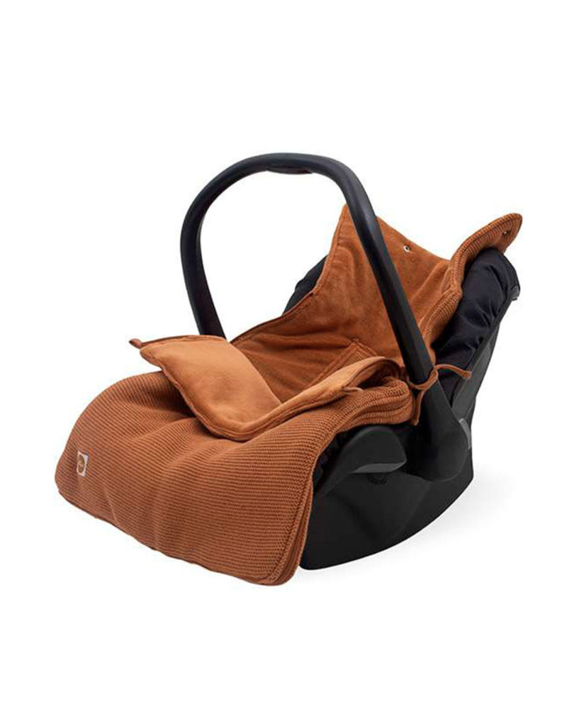 Jollein Voetenzak voor Autostoel & Kinderwagen - Basic Knit - Caramel