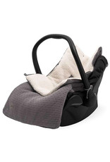 Jollein Voetenzak voor Autostoel & Kinderwagen - Bliss Knit - Storm Grey