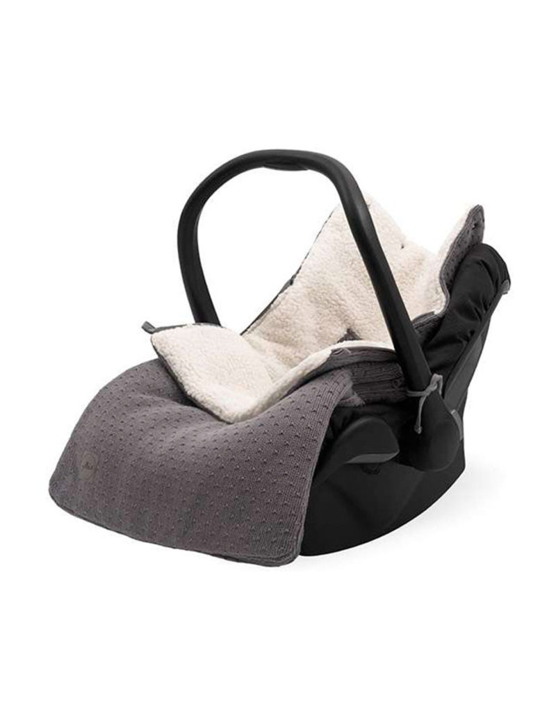 Jollein Voetenzak voor Autostoel & Kinderwagen - Bliss Knit - Storm Grey