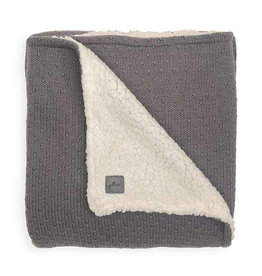 Jollein Ledikant Deken Teddy 100x150cm Bliss Knit - Storm Grey