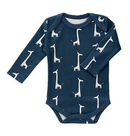 Fresk Romper lange mouw Giraf Indigo Blue 3-6M