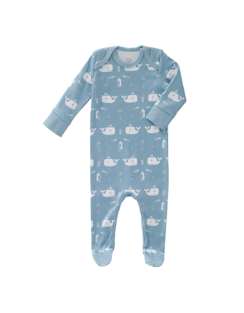 Fresk Pyjama Whale Blue Fog 0-3m
