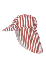 Lässig Sun Protection Flap Hat Stripes Red