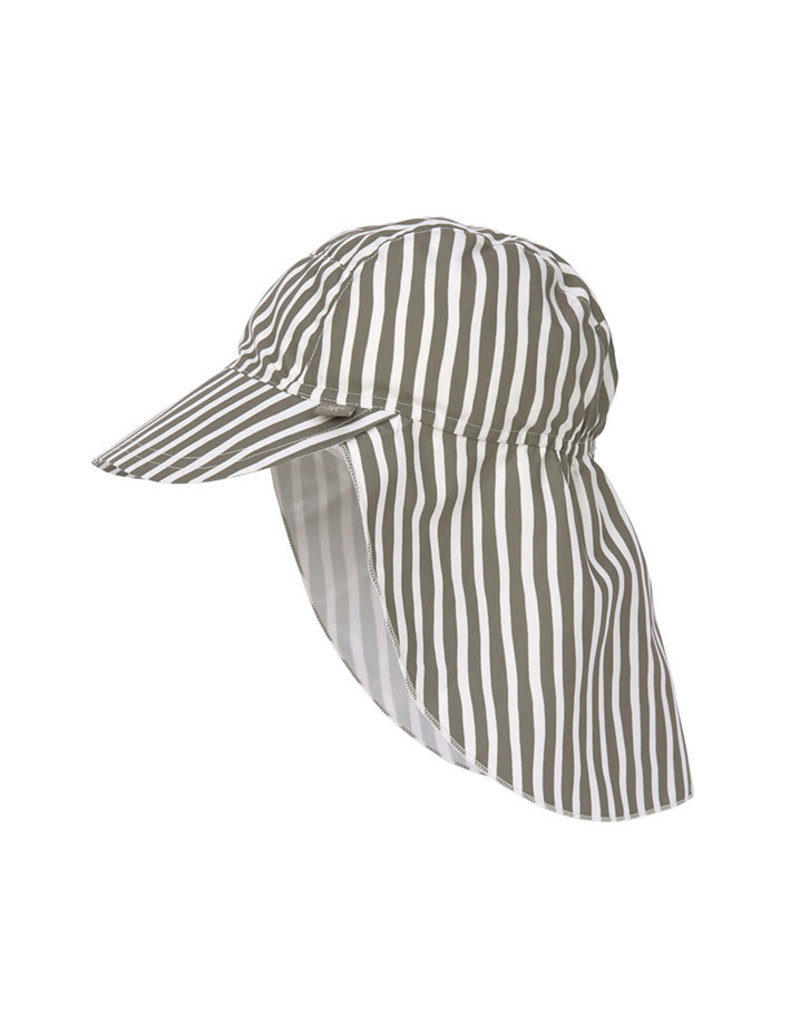 Lässig Sun Protection Flap Hat Stripes Olive