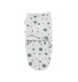 Meyco SWADDLEMEYCO DOTS - STONE GREEN - 0-3 MAAND