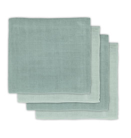 Jollein Hydrofiele Doek Small 70x70cm Bamboe Katoen - Ash Green - 4 Stuks