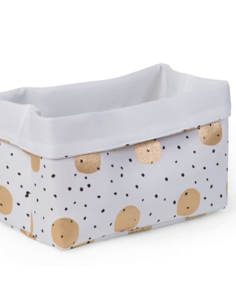 Childhome Opbergmand  - Canvas Gold Dots