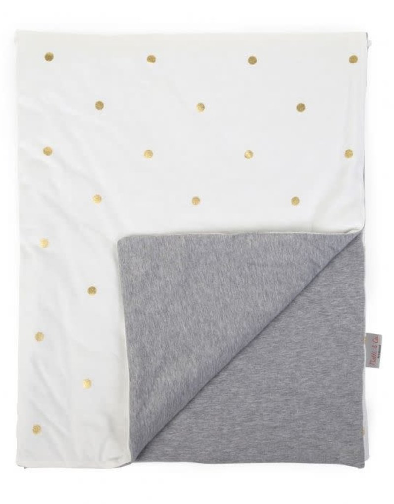 Childhome Babydeken 80x100 Cm - Jersey Gold Dots