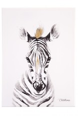 Childhome Schilderij - Zebra + Goud - 30x40 Cm