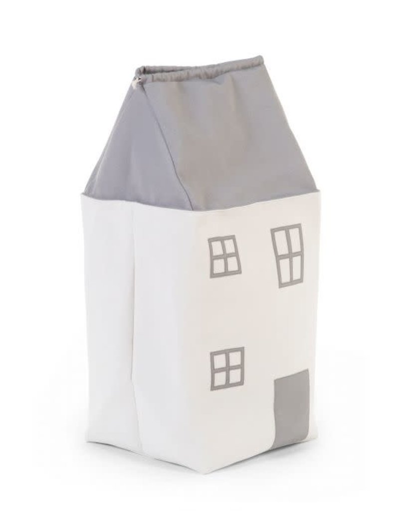 Childhome Speelgoedzak Huis - Polyester - Grijs Ecru