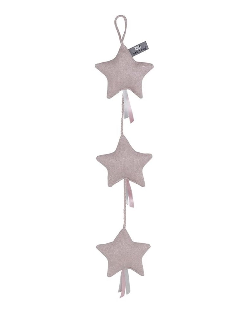 Baby's Only Decoratieslinger 3 sterren Sparkle zilver-roze mêlee