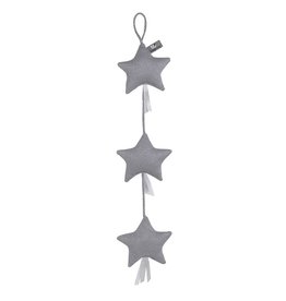 Baby's Only Decoratieslinger 3 sterren Sparkle zilver-grijs mêlee