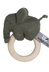 Baby's Only Houten rammelaar Olifant khaki