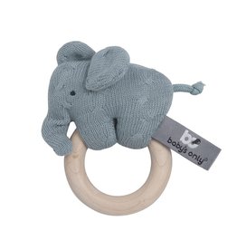 Baby's Only Houten rammelaar Olifant stonegreen