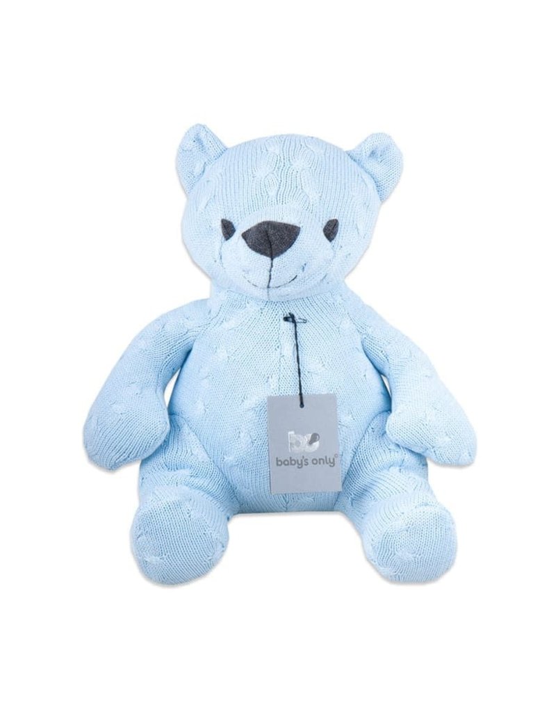 Baby's Only Knuffelbeer Cable baby blauw - 35 cm