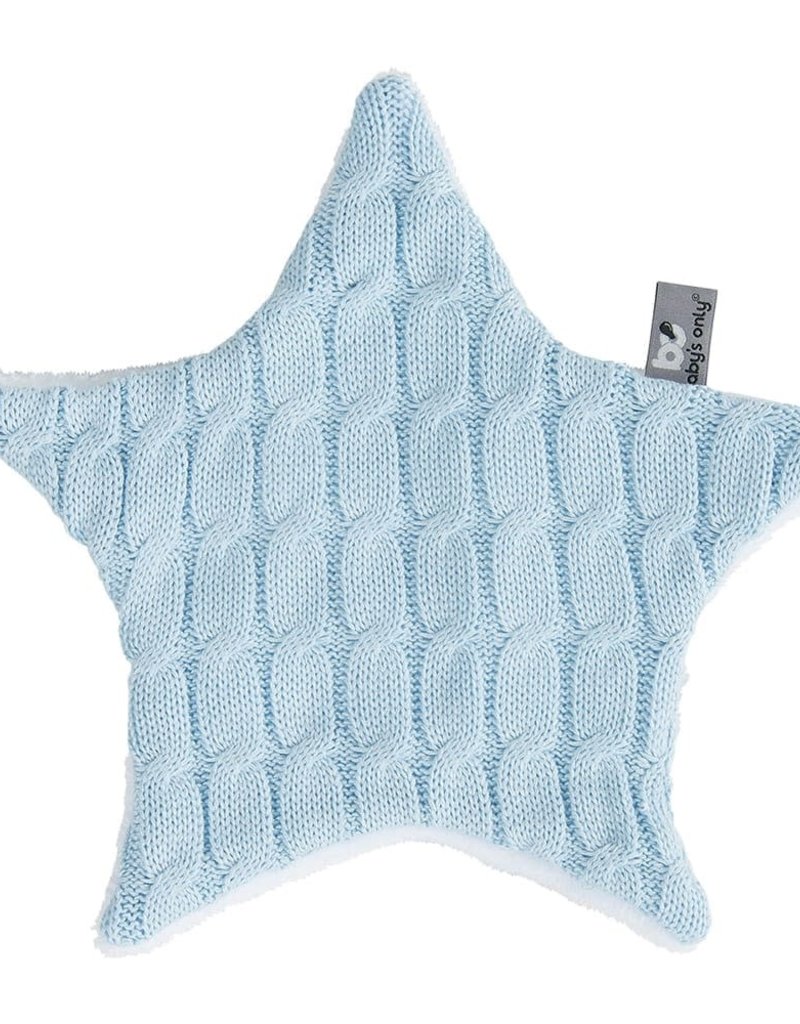 Baby's Only Knuffeldoekje Ster Cable baby blauw