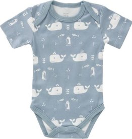 Fresk Romper korte mouw Whale Blue Fog