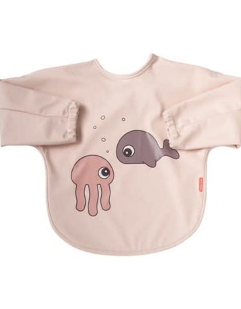 Done by Deer Sleeved bib 6-18m Sea friends Powder