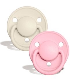 BIBS BIBS De Lux 2 PACK Ivory/Baby Pink