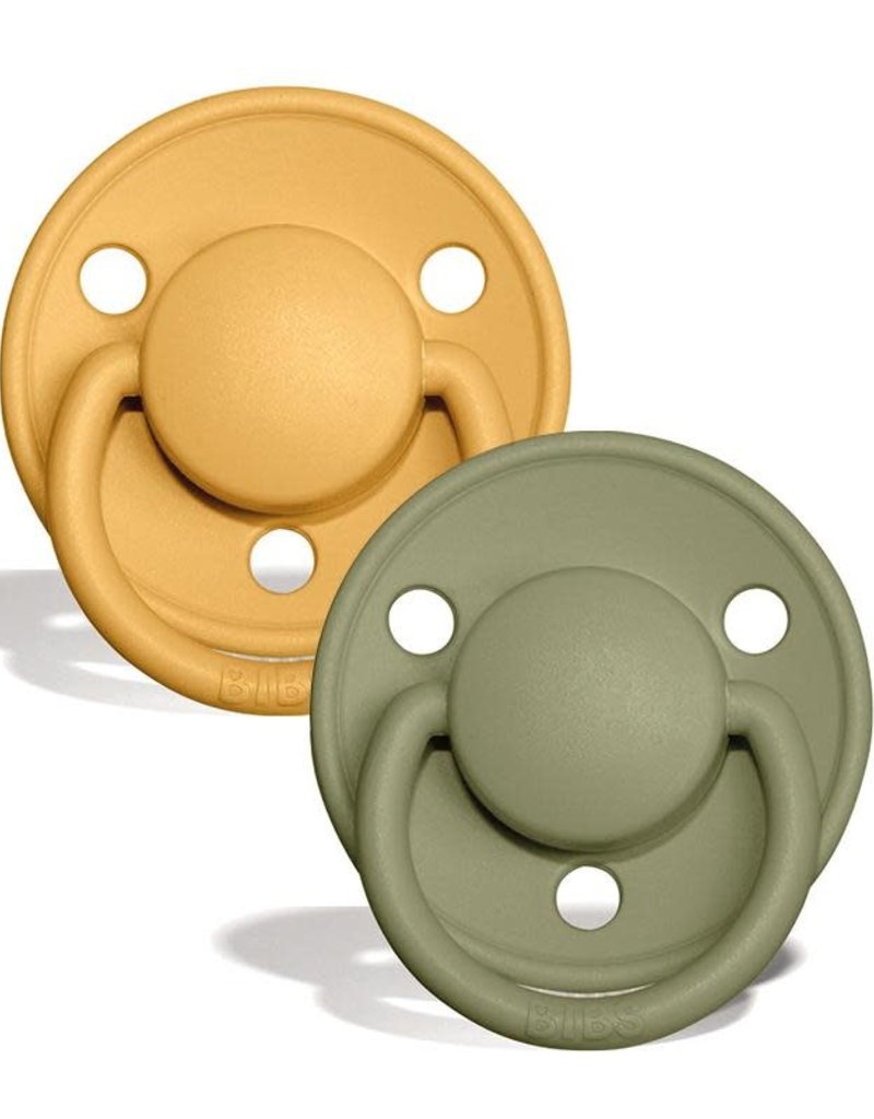 BIBS BIBS De Lux 2 PACK Honey Bee/Olive