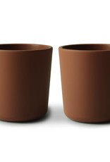 Mushie Dinnerware Cups, Set of 2 (Caramel)