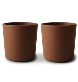 Mushie Dinnerware Cups, Set of 2 (Caramel)