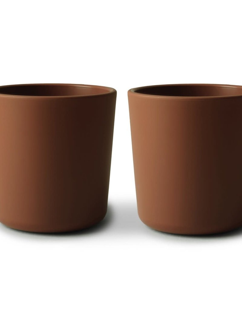 Mushie Dinnerware Cups, Set of 2 (Caramel)