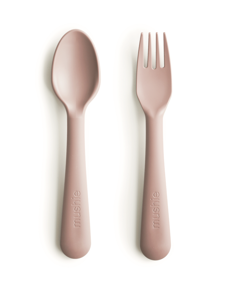 Mushie Fork and Spoon Set (Blush)