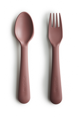 Mushie Fork and Spoon Set (Woodchuck)