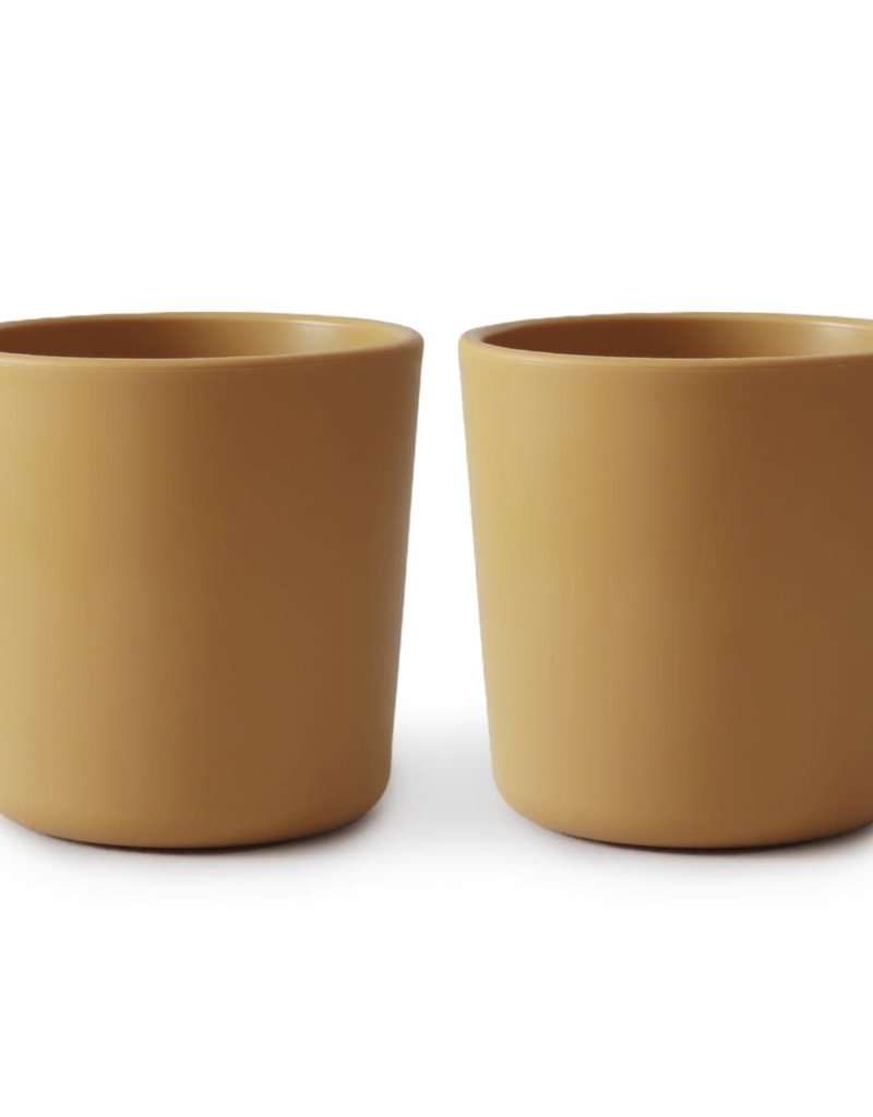 Mushie Dinnerware Cup, Set of 2 (Mustard)