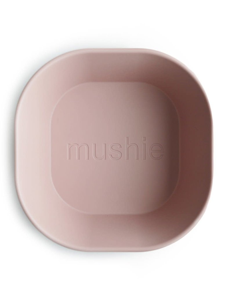 Mushie Square Dinnerware Bowl, Set of 2 (Blush)