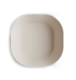 Mushie Square Dinnerware Bowl, Set of 2 (Ivory)