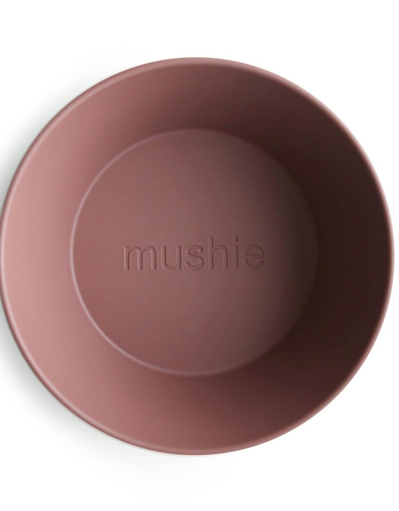 Mushie Round Dinnerware Bowl, Set of 2 (Woodchuck)