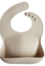 Mushie Silicone Baby Bib (Shifting Sand)