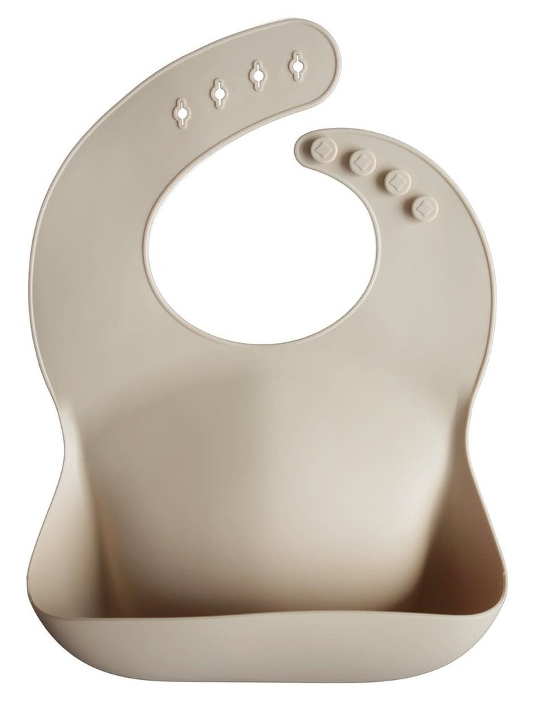 Mushie Silicone Baby Bib (Shifting Sand)