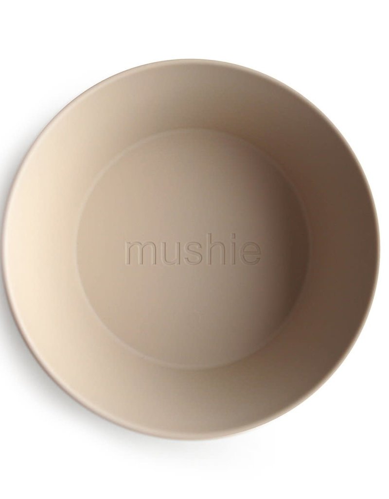 Mushie Round Dinnerware Bowl, Set of 2 (Vanilla)